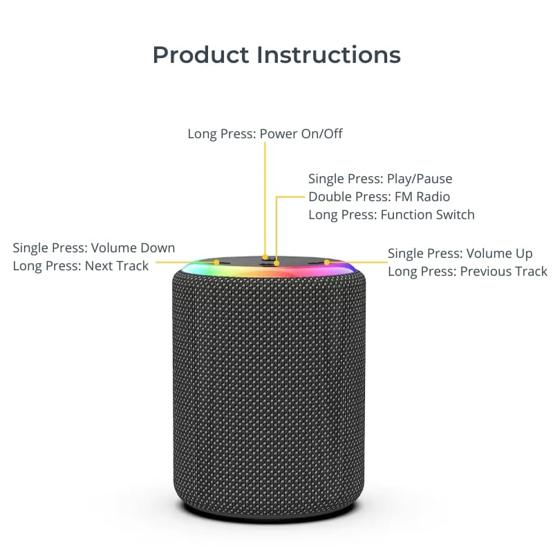 ViSound™ Pulse - Portable Bluetooth Speaker